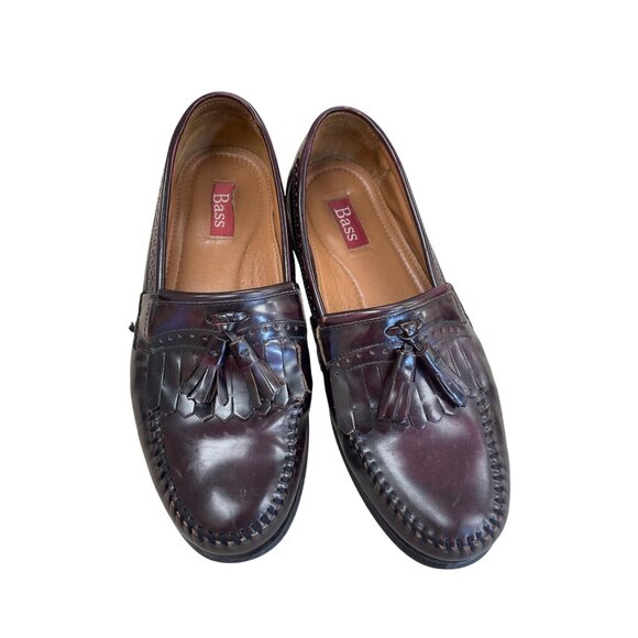 Bass Mens Brown Leather Tassel Slip-On Loafers Size 9EE SKU 8423 - Picture 15 of 15